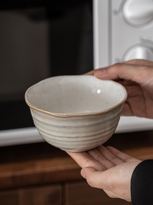 Dubenys Japoniški Retro ryžių dubuo Buitinė Virtuvė Namai Praktiškas Paprastas Gėlių kraštas Ekologiškas Naujas Produktas Dryžuotas