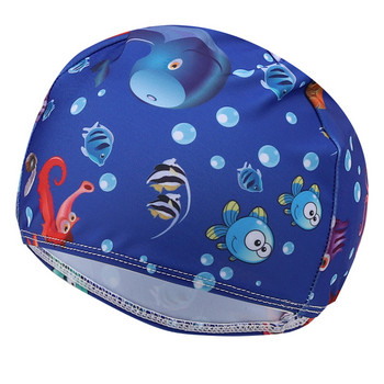 Детска платнена шапка с карикатури Момчета Момичета Сладка шапка за плуване с дигитален печат Удобна шапка за плуване с висок отскок