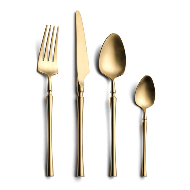 Tacâmuri din oțel inoxidabil 2023 Cuțit pentru unt Furculiță pentru desert Linguri Set set de tacâmuri pentru bucătărie de acasă Sufragerie Veselă occidentală