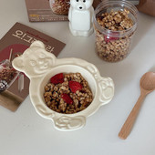 Korėjietiško stiliaus mielas meškiukas desertinis dubuo vaisių salotos pusryčių pieno dribsnių dubuo keraminiai indai mergaitės širdis