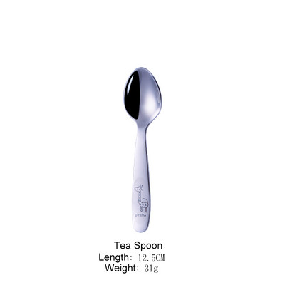 Dječji pribor za jelo Posuđe od nehrđajućeg čelika Crtić žirafe Dijete Vilica Nož Žlica Dječje 4kom Setovi posuđa za kućnu kuhinju