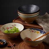 Tálak Kézzel Rajzolt Kerámia Diák Instant tészta Japán Bambusz Kalap Háztartási Levestartó Konyha Otthon Praktikus