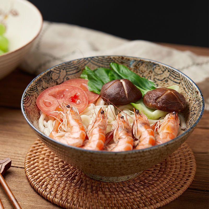 Tálak Kézzel Rajzolt Kerámia Diák Instant tészta Japán Bambusz Kalap Háztartási Levestartó Konyha Otthon Praktikus