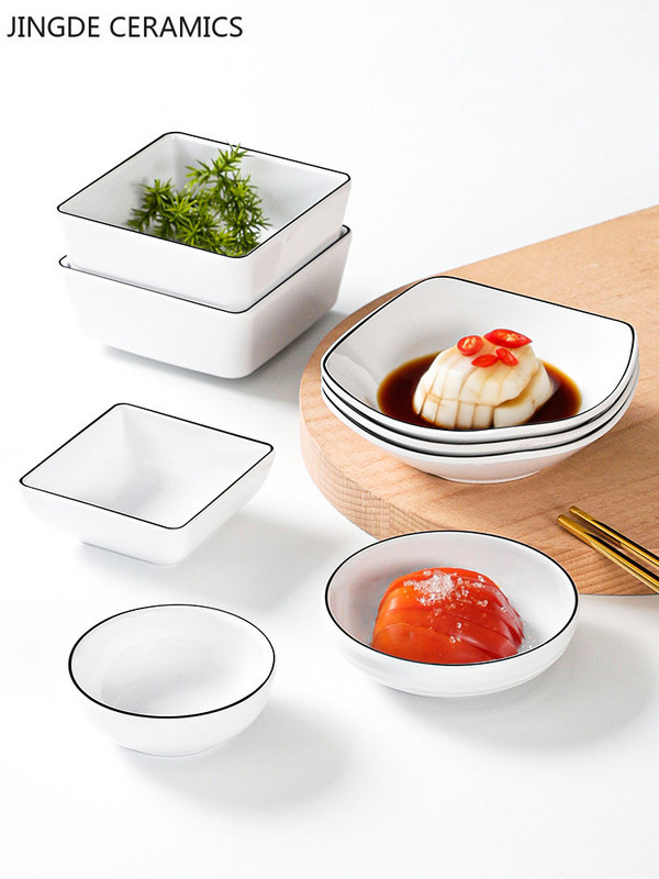 Virtuvė Panardinimo padažo lėkštė Restoranas Melaminas Servisai Patiekalas Diskas Prieskoniai Patiekalas Suši Kvadratiniai marinuoti agurkai Lėkštės Stalo reikmenys