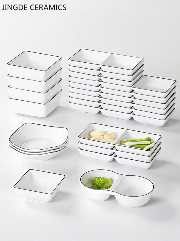 Virtuvė Panardinimo padažo lėkštė Restoranas Melaminas Servisai Patiekalas Diskas Prieskoniai Patiekalas Suši Kvadratiniai marinuoti agurkai Lėkštės Stalo reikmenys