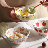 Loominguline keraamiline kauss Armas kodune jogurti magustoidukauss tüdrukule südamest puuviljasalati kauss