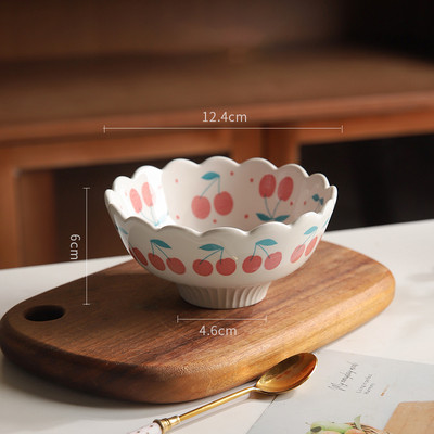 Loominguline keraamiline kauss Armas kodune jogurti magustoidukauss tüdrukule südamest puuviljasalati kauss