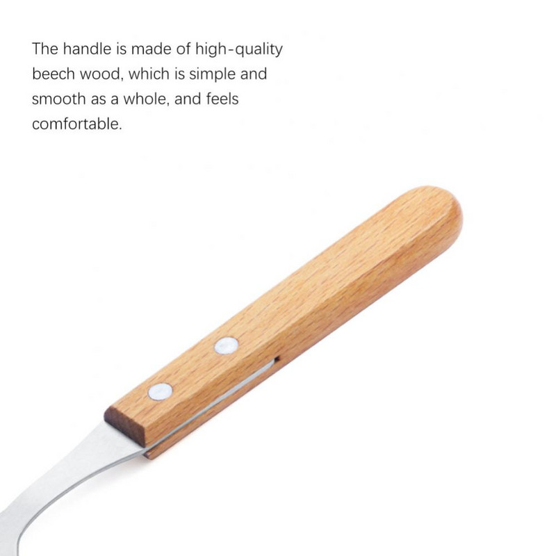 Nerūdijančio plieno indų rinkinys virtuvės valgomojo peilis šakutė šaukštas buko medinės rankenos stalo indų rinkinys namuose Aukštos kokybės dovana