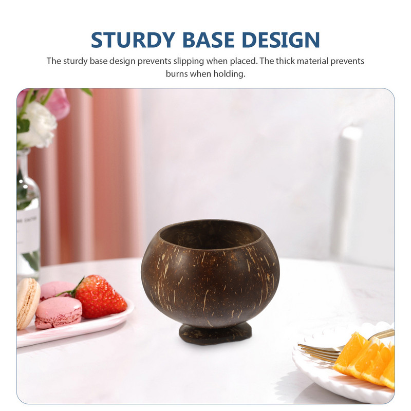 Kookoskoorega kauss Kookospähklid Toit Kookoskoorega tassid suupistete säilitusjook Väike