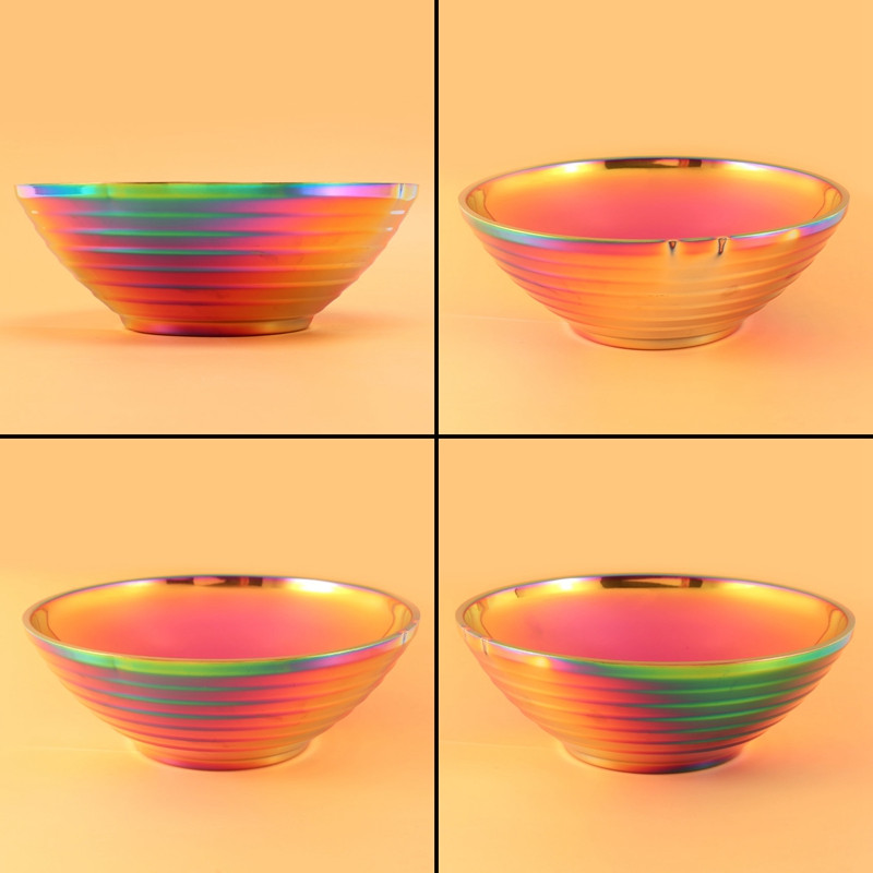 Apvalus dubuo su makaronais, dviejų sluoksnių nuo nuplikimo indai, skirti karštam puodo padažui, sriubai, ryžiams, dideliam rameno dubeniui, nerūdijančio plieno dubuo