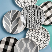 Söögitaldriku köögisöögiriistade komplekt Keraamilised lauanõud Serveerimissöögiriistade komplekt Õhtusöögitaldriku söögiriistade komplekt Geomeetrilise mustriga