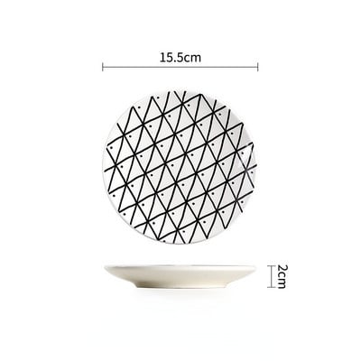 Söögitaldriku köögisöögiriistade komplekt Keraamilised lauanõud Serveerimissöögiriistade komplekt Õhtusöögitaldriku söögiriistade komplekt Geomeetrilise mustriga