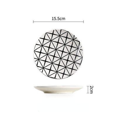Söögitaldriku köögisöögiriistade komplekt Keraamilised lauanõud Serveerimissöögiriistade komplekt Õhtusöögitaldriku söögiriistade komplekt Geomeetrilise mustriga