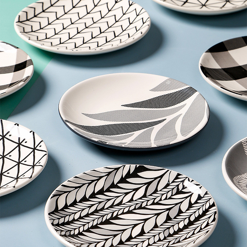 Söögitaldriku köögisöögiriistade komplekt Keraamilised lauanõud Serveerimissöögiriistade komplekt Õhtusöögitaldriku söögiriistade komplekt Geomeetrilise mustriga