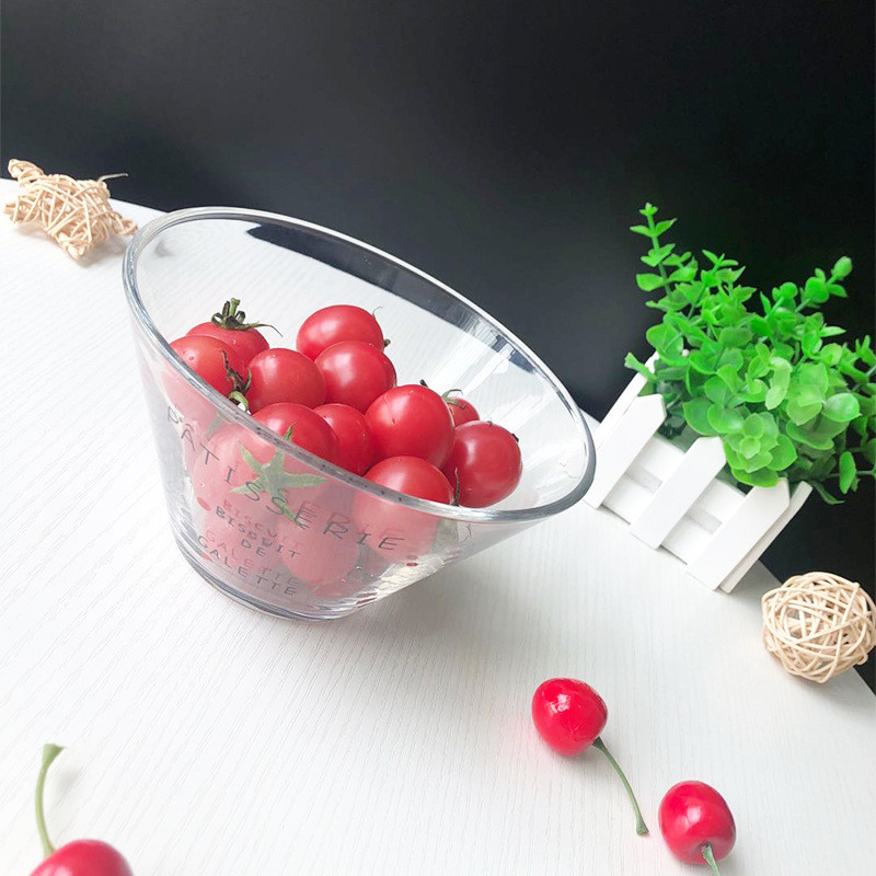 Japoniškos raidės prancūziškas stiklinis dubuo mažas šviežias buitinis didelis salotų dubuo Namų apyvokos reikmenys vaisių kepurės dubuo