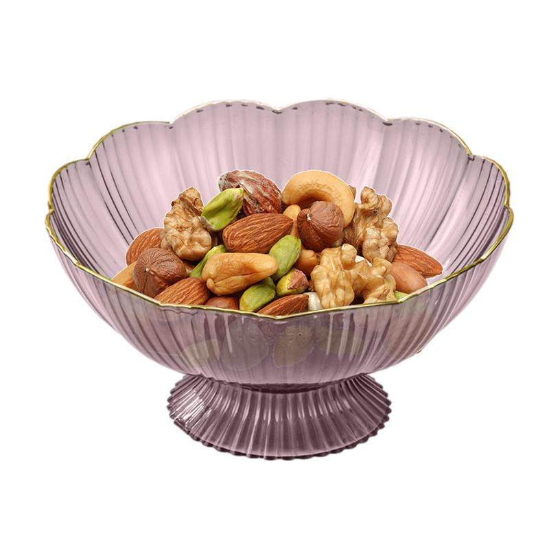 Moderna zdjela za voće Prozirni tanjur za pohranu za grickalice Ukrasni organizator za voće s otvorima za odvod Posuđe Kuhinjsko posuđe