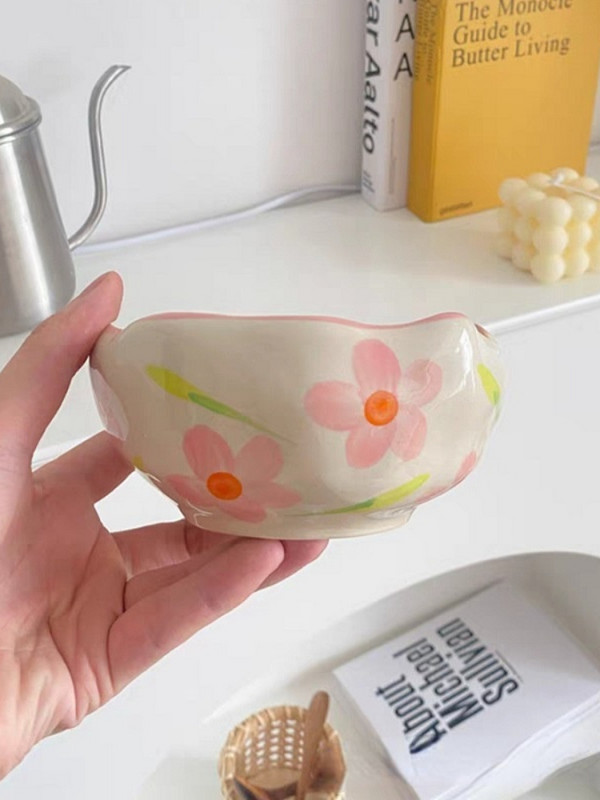 Κεραμικό δημιουργικό επιδόρπιο πρωινού σε μπολ Lovely Heart Pinched Nest Girl Style Bird`s Irregular Bowl Μπολ Χεριών γιαουρτιού Πλιγούρι βρώμης