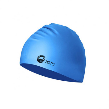 Оборудване за плуване с добра еластичност Преносима монохромна силиконова шапка за плуване Гъвкава дълга коса Водоустойчива шапка за плуване Шапка за плуване