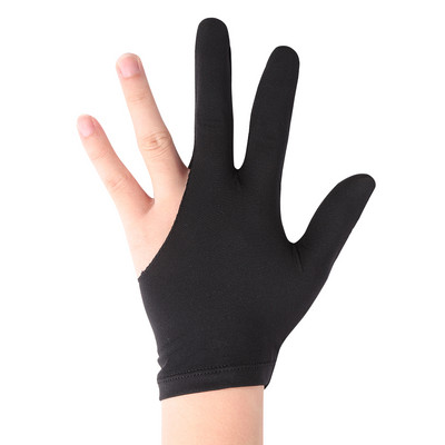 3 pirkstu atvērtie snūkera biljarda cimdi Kreisās/Labās rokas aizsargs Biljarda Biljarda Kiju dūrainis Viena izmēra Unisex sporta apģērbs