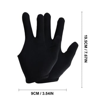 Γάντι μπιλιάρδου 2 τεμ. Γάντια μπιλιάρδου με τρία δάχτυλα Κεντημένα αντιολισθητικά αναπνεύσιμα γάντια μπιλιάρδου Προστατευτικό αριστερού χεριού