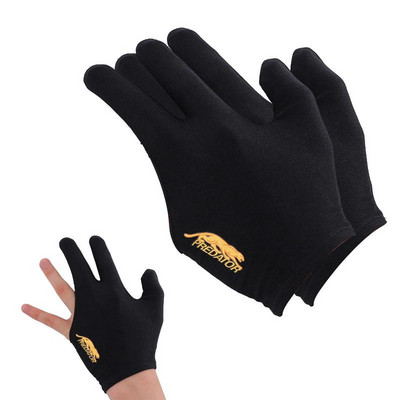 Mănuși de biliard 2 buc Mănuși pentru jucători de biliard cu trei degete, mănuși de biliard brodate antiderapante, respirabile, de protecție pentru mâna stângă