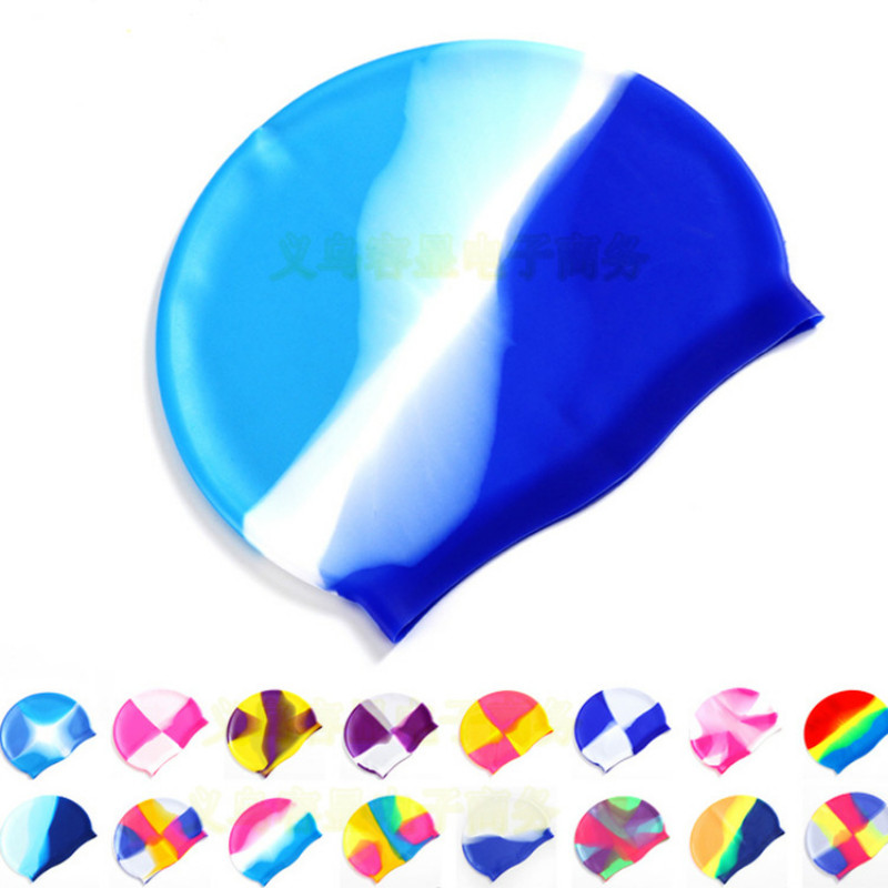 Candy Color Silicone σκουφάκι κολύμβησης ενηλίκων Ανδρικά γυναικεία ελαστικά μαλακά άνετα καπέλα κολύμβησης Προστασία αυτιών Αξεσουάρ κολύμβησης