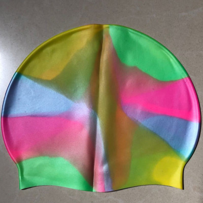 Candy Color Silikoonist Täiskasvanute ujumismüts Meeste Naiste Elastne Pehme Mugav ujumismütsid Kõrvakaitsed Ujumistarvikud