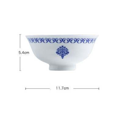 Kūrybinė keraminė lėkštė mėlynai balti porcelianiniai viešbučio vakarienės rinkiniai Lėkštės ir indai Europietiškas namų svetainė Vaisių salotų patiekalas