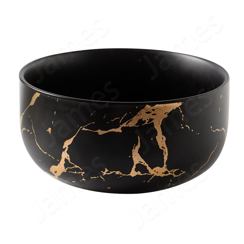 Márvány mintás Retro egyszerű divatos tál skandináv stílusú matt kerámia tálak tészták saláta rizsleves instant tészta asztali edények