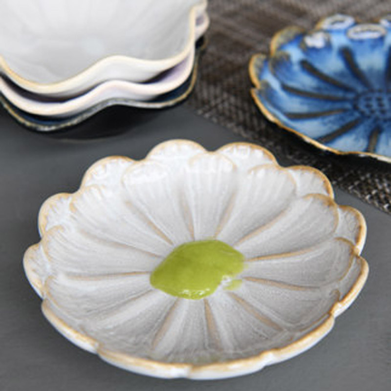 FANCITY Japoniškų garstyčių prieskonių indų krosnis, pasukta lotoso keramika, maži kopūstai drugeliai, buitinė karšto puodo mirkymo acto indas