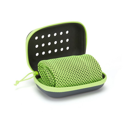 Πετσέτα ψύξης γρήγορου στεγνώματος Μαλακή αναπνέουσα ψυχρή πετσέτα απορρόφησης ιδρώτα με κουτί αποθήκευσης Sports Running Yoga Gym Club