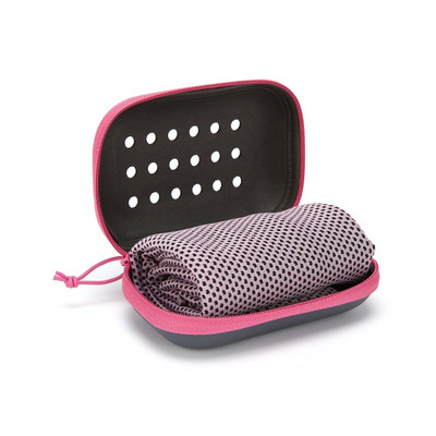 Πετσέτα ψύξης γρήγορου στεγνώματος Μαλακή αναπνέουσα ψυχρή πετσέτα απορρόφησης ιδρώτα με κουτί αποθήκευσης Sports Running Yoga Gym Club