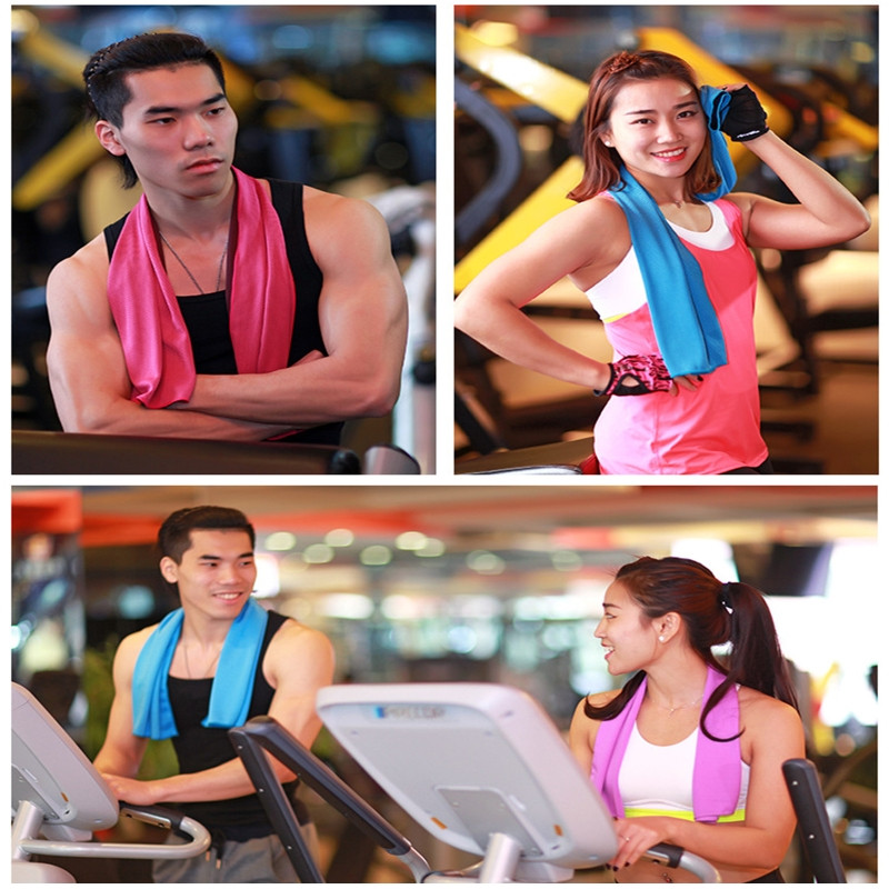 Πετσέτα ψύξης γρήγορου στεγνώματος Μαλακή αναπνέουσα ψυχρή πετσέτα απορρόφησης ιδρώτα με κουτί αποθήκευσης Sports Running Yoga Gym Club