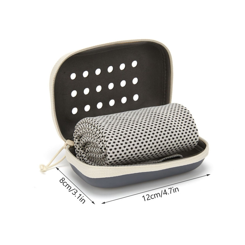 Πετσέτα ψύξης γρήγορου στεγνώματος Μαλακή αναπνέουσα ψυχρή πετσέτα απορρόφησης ιδρώτα με κουτί αποθήκευσης Sports Running Yoga Gym Club