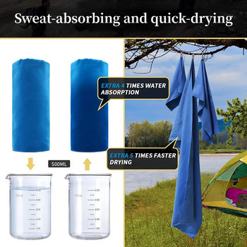 1 PC Sports Microfiber Quick Dry Πετσέτα Τσέπης Φορητή Υπερελαφριά απορροφητική πετσέτα για Πισίνα Γυμναστήριο Γιόγκα Πετσέτα παραλίας