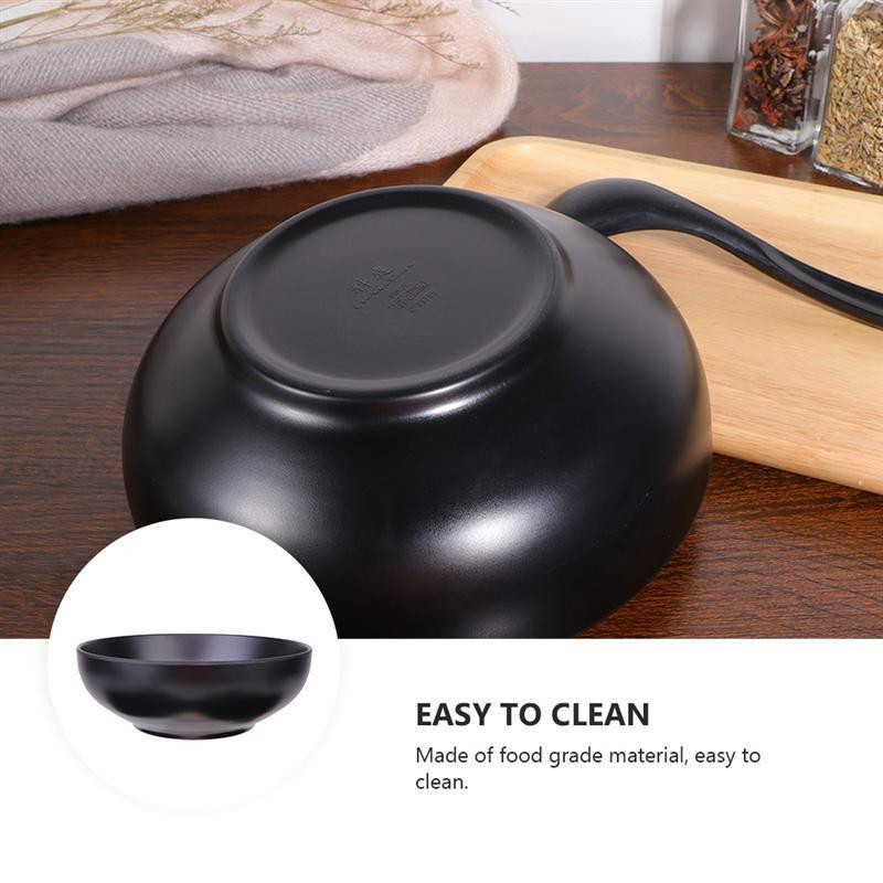 2vnt japoniško stiliaus rameno dubenys stilingi maisto konteineriai juodi makaronų dubenys juodos imitacijos porcelianinis japoniškas ramen dubuo