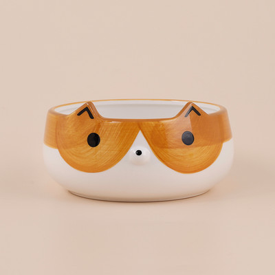 Creative Underglaze keraamiline käsitsi maalitud rebane kassi koerakausid armas loomakauss salati jaoks puuvilja-nuudli riisisupp lastele lauanõud