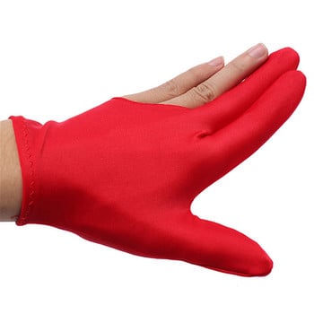 Ζεστό! Billiards Three Finger Gloves Anti Snooker Billiard Cue Glove Pool Αριστερό χέρι Υψηλής ελαστικότητας για αξεσουάρ Unisex