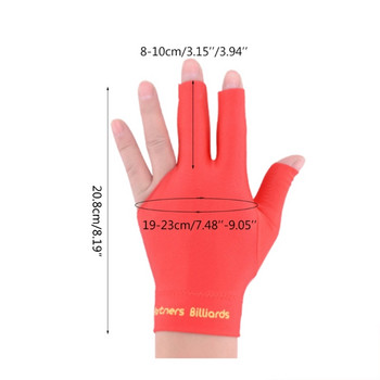Γάντια Πισίνας Μπιλιάρδο Αριστερό Δεξί Χέρι Γάντι Μπιλιάρδου Αναπνεύσιμο με 3 Δάχτυλα για Σνούκερ Cue Sport Άνδρας Γυναικείο Ελαστικό Γάντι ΝΕΟ