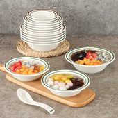 Honkongo stiliaus melamino desertinis dubuo sutirštintas plastikinis dubuo su cukrumi Įvairių dydžių kūrybingi ryžių dubenys rameno dubenys Virtuvės stalo įrankiai Įrankiai