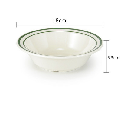 Honkongo stiliaus melamino desertinis dubuo sutirštintas plastikinis dubuo su cukrumi Įvairių dydžių kūrybingi ryžių dubenys rameno dubenys Virtuvės stalo įrankiai Įrankiai