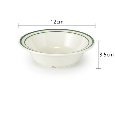 Honkongo stiliaus melamino desertinis dubuo sutirštintas plastikinis dubuo su cukrumi Įvairių dydžių kūrybingi ryžių dubenys rameno dubenys Virtuvės stalo įrankiai Įrankiai