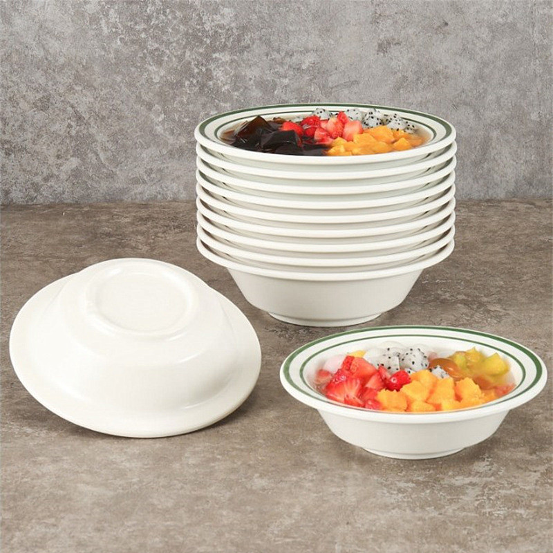 Honkongo stiliaus melamino desertinis dubuo sutirštintas plastikinis dubuo su cukrumi Įvairių dydžių kūrybingi ryžių dubenys rameno dubenys Virtuvės stalo įrankiai Įrankiai