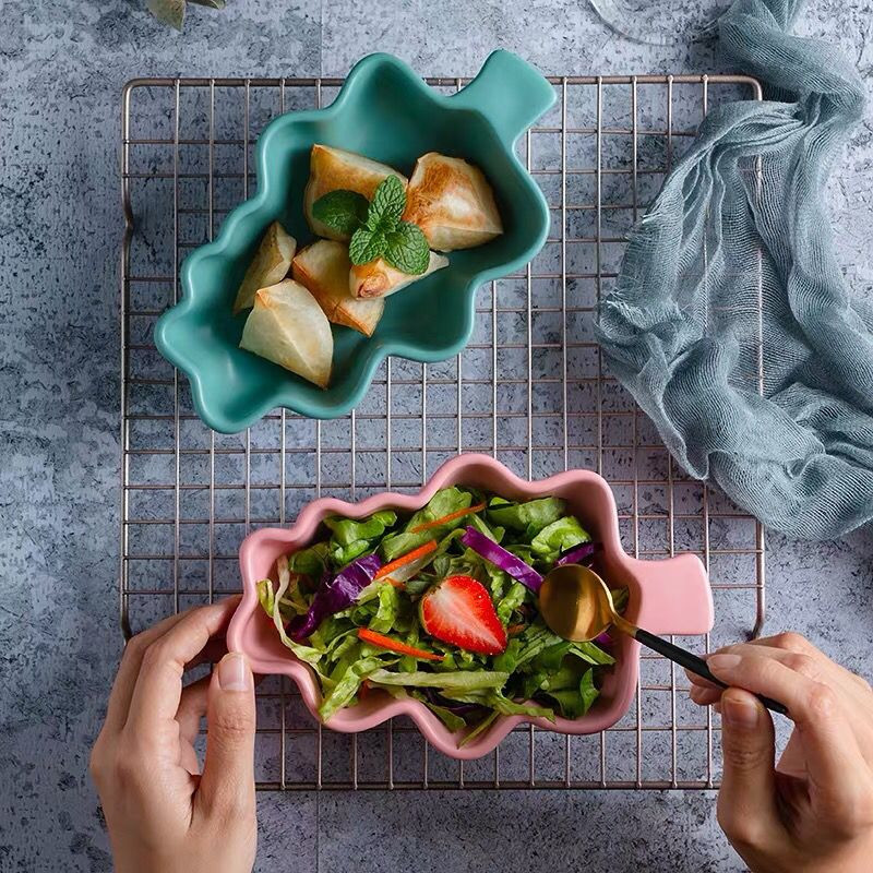 Étkező tányér Észak-Európa Kerámia Sütés Karácsonyfa Gyümölcssaláta Háztartás Gyerekek Szép Konyha Otthon Környezetbarát