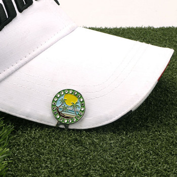 Магнитен маркер за топка за голф Щипка за шапка Поставяне на тренировка за голф Маркировка за позиция на топката Аксесоари Щипки за шапки Подвижен магнитен екип