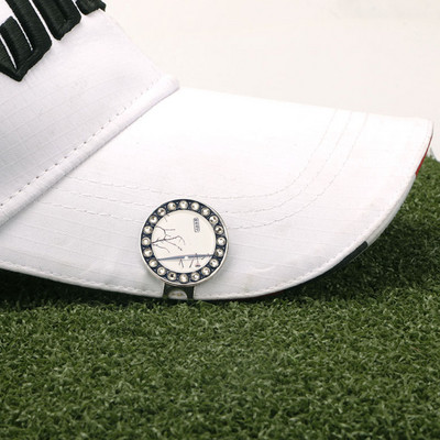 Magnetiline golfipalli marker Mütsiklamber Golfi panemine Treeningpalli asendimärk Silt Aksessuaarid Mütsiklambrid Eemaldatav magnetvarustus