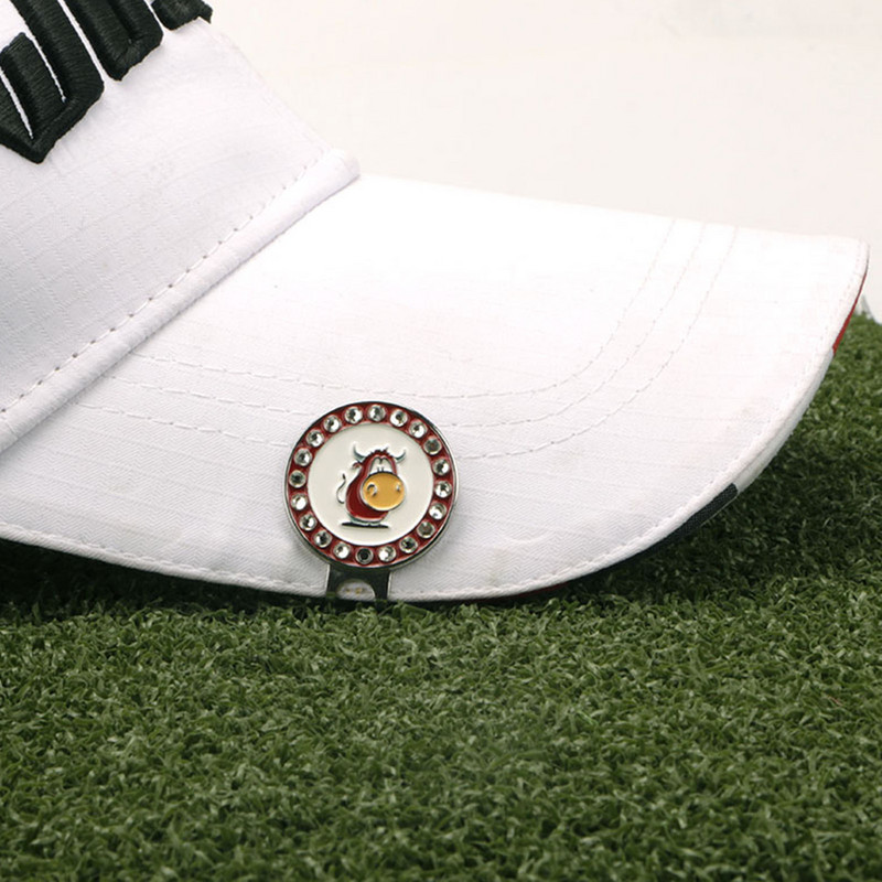 Magnetiline golfipalli marker Mütsiklamber Golfi panemine Treeningpalli asendimärk Silt Aksessuaarid Mütsiklambrid Eemaldatav magnetvarustus