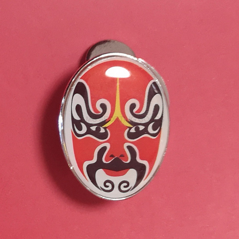 Face Makeup golfipalli marker magnetkorgi klambritega Hiina näomeik ooperites Facebooki golfipalli märk golfimängijale kingitus 1tk