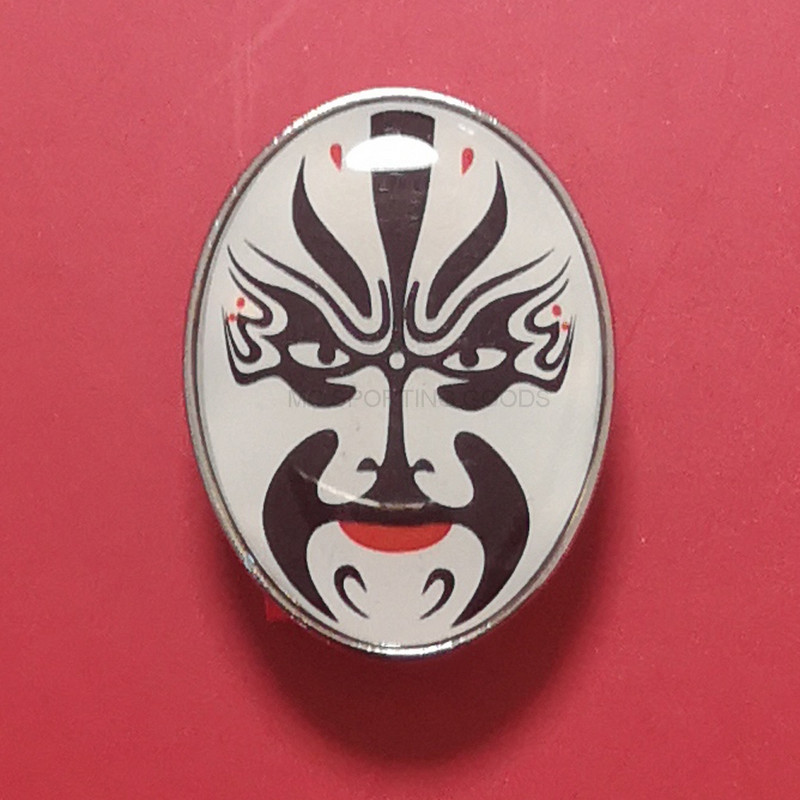 Face Makeup golfipalli marker magnetkorgi klambritega Hiina näomeik ooperites Facebooki golfipalli märk golfimängijale kingitus 1tk