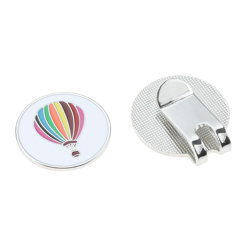 1 vnt 24 mm nuimamas karšto oro baliono rašto golfo žymeklis su magnetiniu dangtelio segtuku vyrams, moterims, golfo žaidėjams, dovanų golfo kepurės segtukų priedai